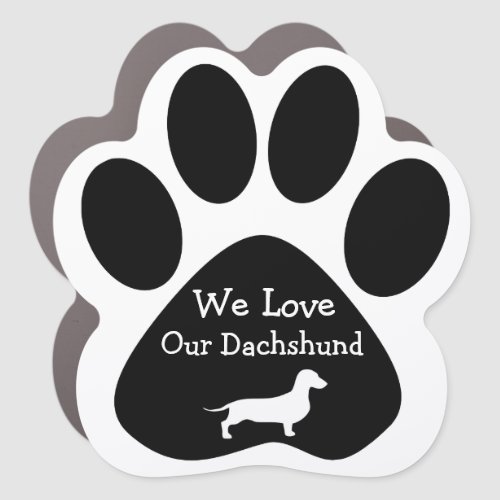 Cute Dachshund Family Pet Dog Car Magnet
