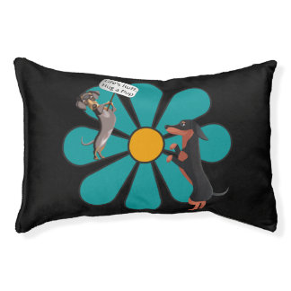 Cute Dachshund Flower Cartoon Pet Bed