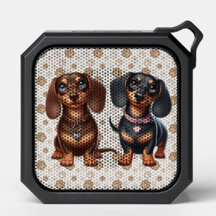 Cute dachshund friends bluetooth speaker