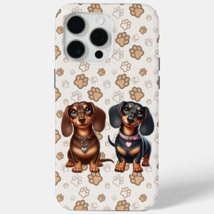 Cute dachshund friends iPhone 15 pro max case