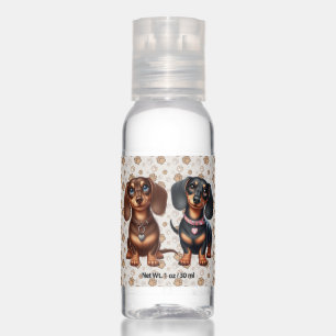 Cute dachshund friends hand sanitizer