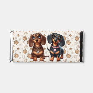 Cute dachshund friends hershey bar favors