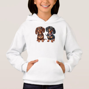 Cute dachshund friends hoodie