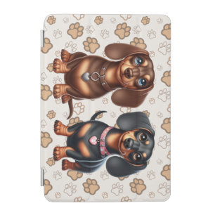 Cute dachshund friends iPad mini cover