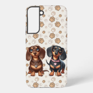 Cute dachshund friends samsung galaxy s22+ case