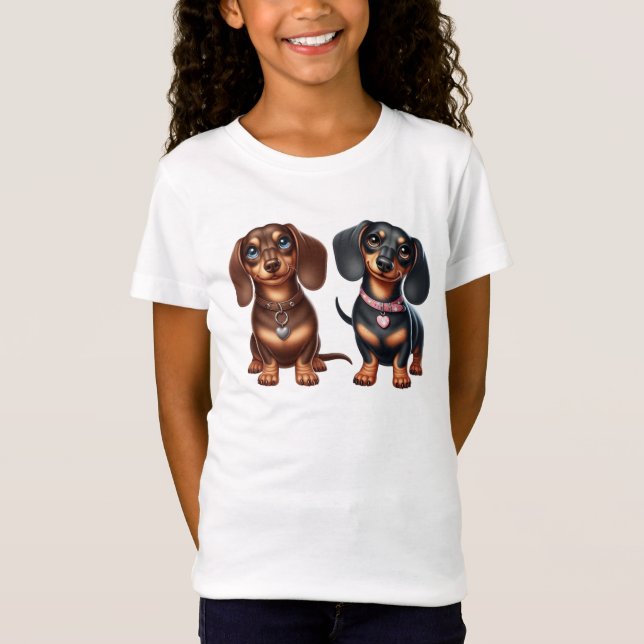 Cute dachshund friends T-Shirt (Front)