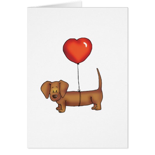 Cute Dachshund Gift Cards (Front)