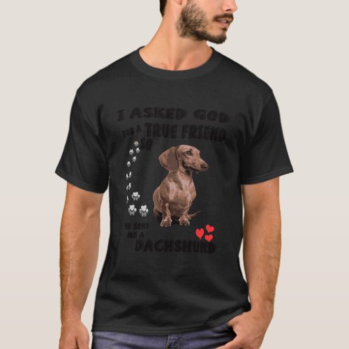 Cute Dachshund Gift Wiener Weenie Dog Lover Dachsh T_Shirt