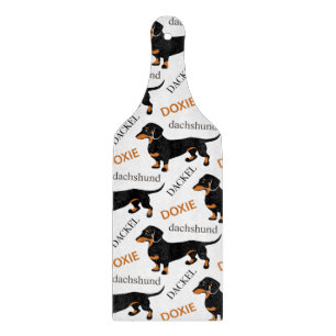 Cute Dachshund or Doxie Pattern Cutting Board
