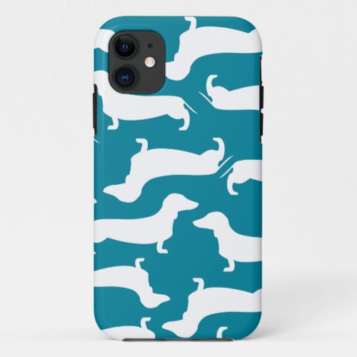 Cute Dachshund Pattern Perfect Gift for Doxie Love iPhone 11 Case