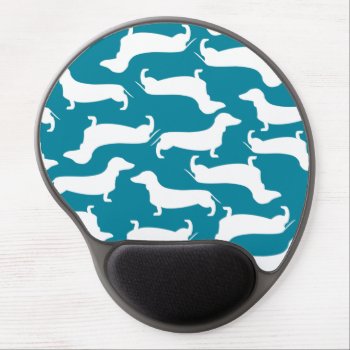 Cute Dachshund Pattern Perfect Gift For Doxie Love Gel Mouse Pad by CarolinaSwagg at Zazzle