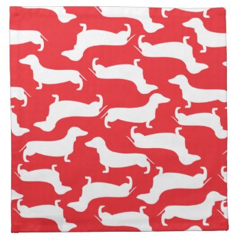 Cute Dachshund Pattern Perfect Gift For Doxie Love Napkin by CarolinaSwagg at Zazzle