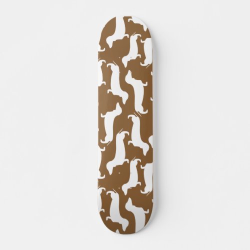 Cute Dachshund Pattern Perfect Gift for Doxie Love Skateboard Deck