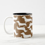 Cute Dachshund Pattern Perfect Gift For Doxie Love Two-tone Coffee Mug at Zazzle