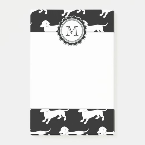 Cute Dachshund Pattern Post_it Notes