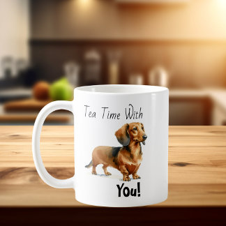 Cute Dachshund Personalize Coffee Mug