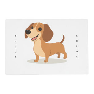 Cute Dachshund Pet Feeding Mat – Modern Dog