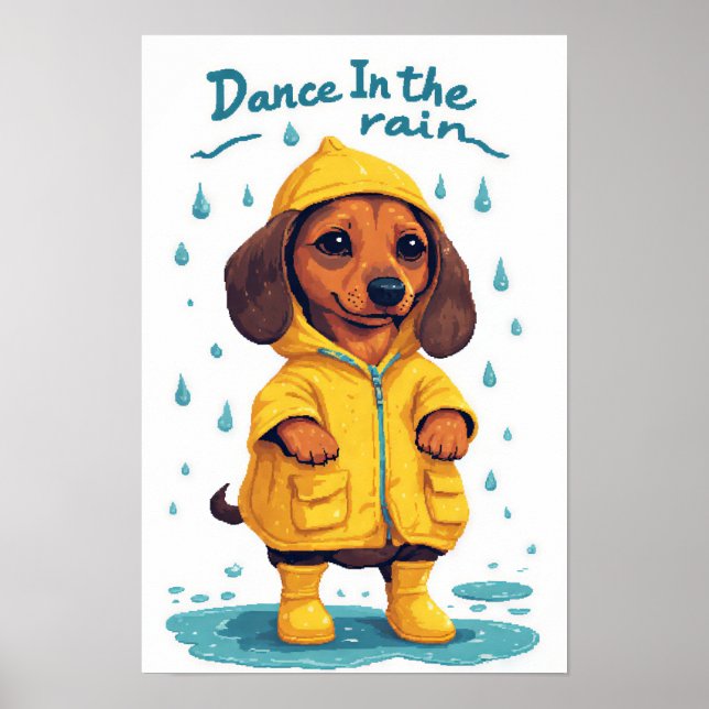 Cute dachshund poster (Front)