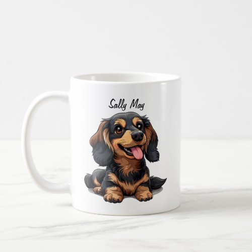 Cute Dachshund Puppy Coffee Cup Custom