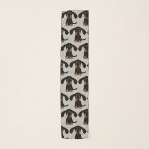 Cute Dachshund Puppy Pattern Wiener Dog Lover's Scarf