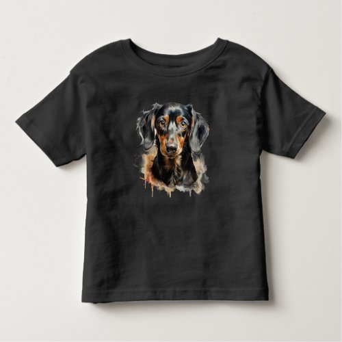 Cute Dachshund Puppy Toddler T_shirt