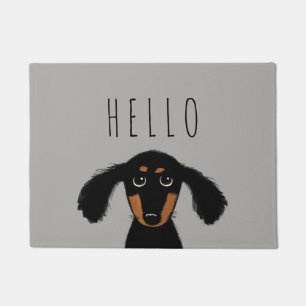 Cute Dachshund Puppy Wiener Dog Hello Doormat