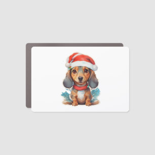 Cute Dachshund Santa Classic T-Shirt Car Magnet