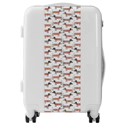 Cute Dachshund Sausage Dog Pattern Luggage