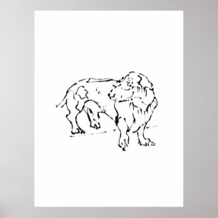 Cute Dachshund Sausage Dog – Personalized Art Poster