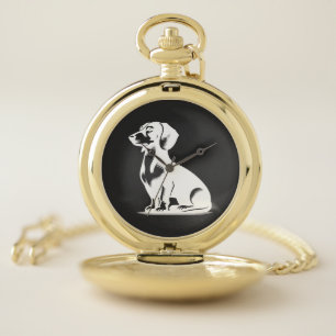 Cute Dachshund Stylish Little Hunting Dog Pocket Watch