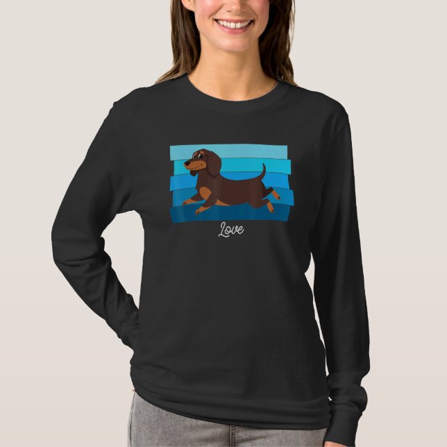 Cute Dachshund T-Shirt (Front)