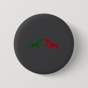 Cute Dachshund Valentines Patrick's Day Lover Dog  Button