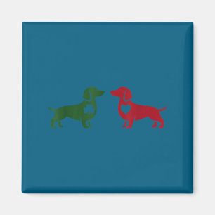 Cute Dachshund Valentines Patrick's Day Lover Dog  Magnet