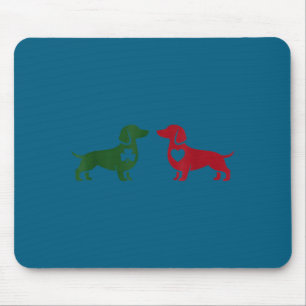 Cute Dachshund Valentines Patrick's Day Lover Dog  Mouse Pad