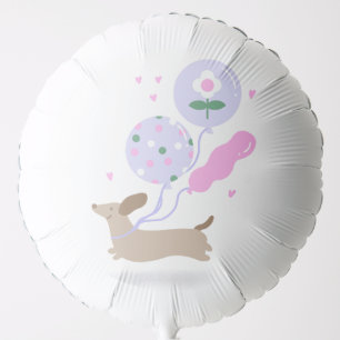 Cute Dachshund Weiner Dog Lover Party Pink Balloon