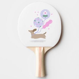 Cute Dachshund Weiner Dog Lover Party Pink Ping Pong Paddle