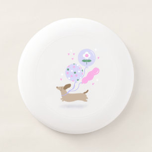 Cute Dachshund Weiner Dog Lover Party Pink Wham-O Frisbee