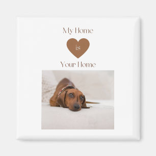 Cute Dachshund Welcome Dog Lover Home Gift Magnet