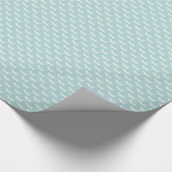 Cute Dachshund White Silhouettes On Light Blue Wrapping Paper by storechichi at Zazzle