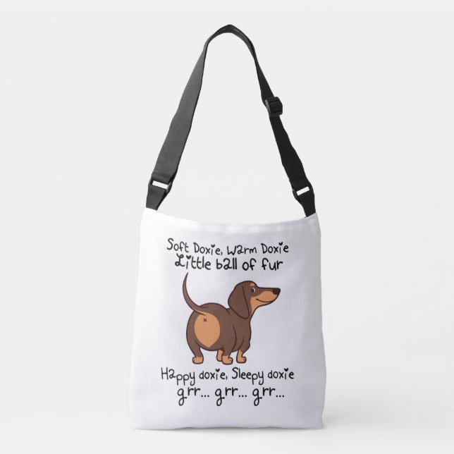Cute Dachshund Wiener Doxies Dog Crossbody Bag (Front)