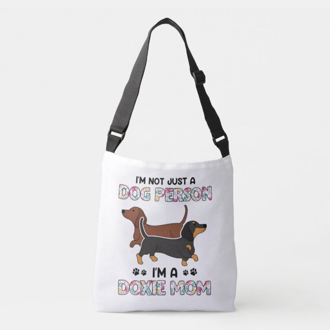 Cute Dachshund Wiener Doxies Dog Mom Crossbody Bag (Front)