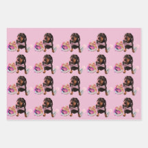 Cute Dachshund Wrapping Paper 48x73 cm