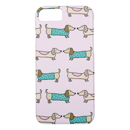 Cute dachshunds iPhone 87 case