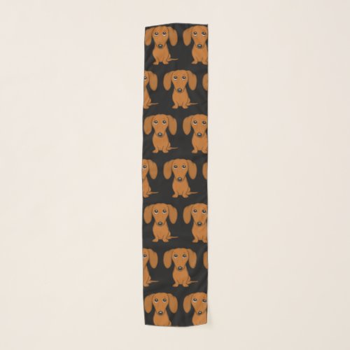 Cute Dachshunds Pattern  Wiener Dog Lovers Scarf