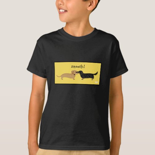 Cute Dachshunds Smooch  Wiener Dogs Love T_Shirt