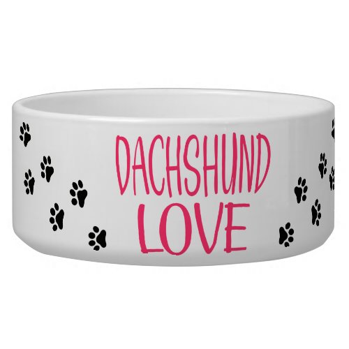 Cute Dachsie Puppy Wiener Dog Lover Dachshund  Bow Bowl