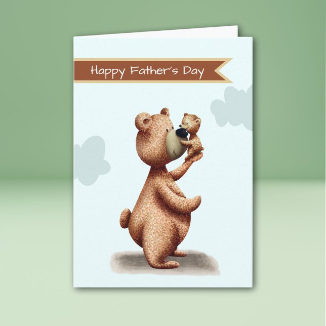 Cute Dad Bear Cub Happy Father's Day Card (Creator Uploaded)
