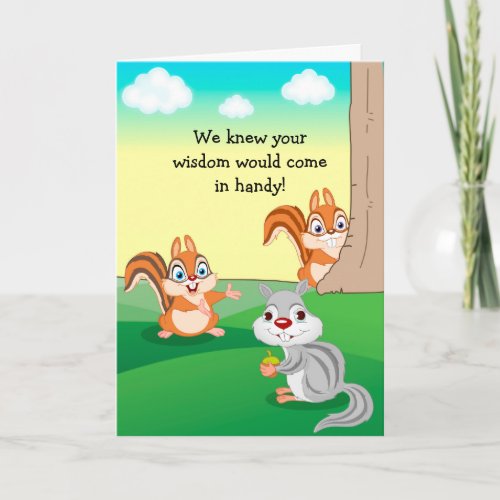 Cute Dad Birthday Card Smart Squirrel Card