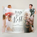 Cute 'DAD' you are the Best Photos Name & Quote Fleece Blanket Cute 'DAD' you are the Best Photos Name & Quote Fleece Blanket