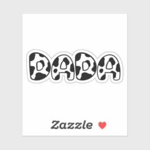 Cute Dada Cow Birthday Family Matching Farm Sticker